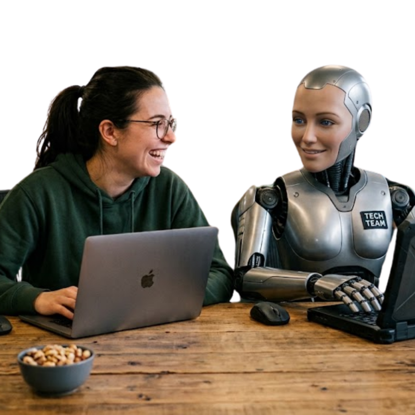 AI and Himan Developers at work